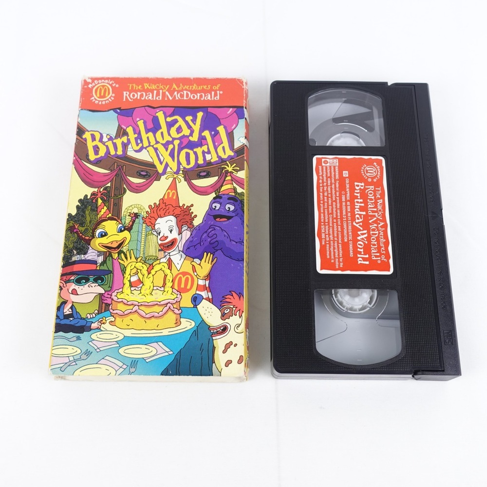 The Wacky Adventures of Ronald McDonald Birthday World VHS Tape 2000 Tested